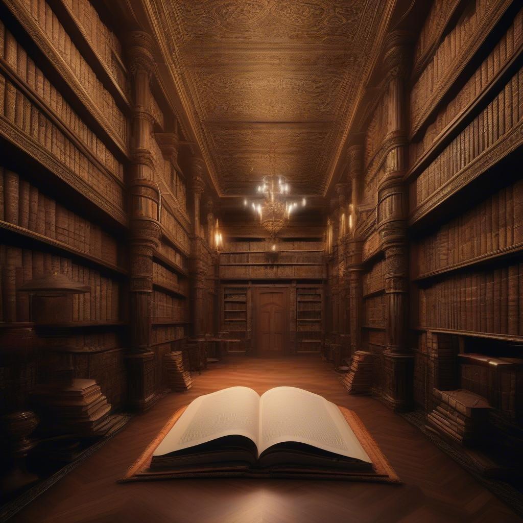 Add a touch of sophistication to your desktop or mobile device with this beautiful luxury library wallpaper.