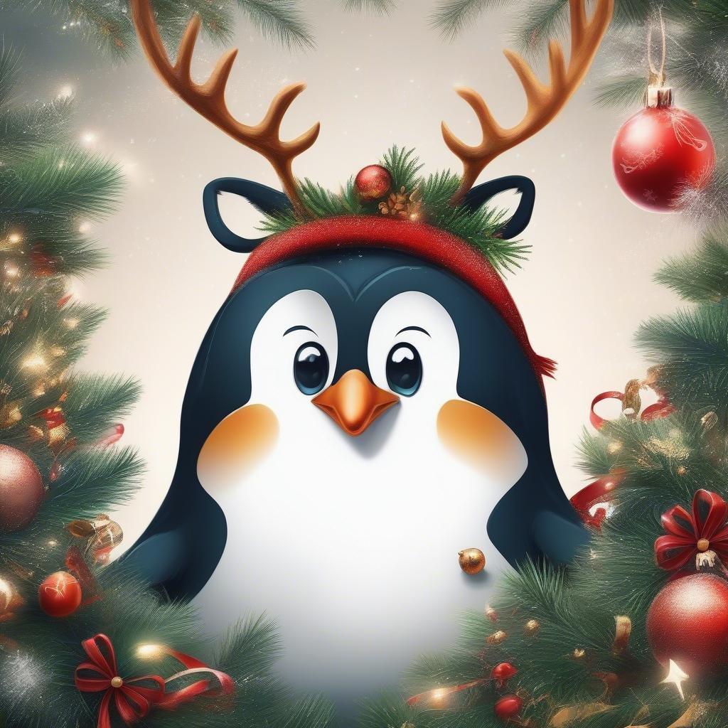 Add some festive cheer to your device with this adorable Christmas penguin wallpaper. Perfect for the holiday season.