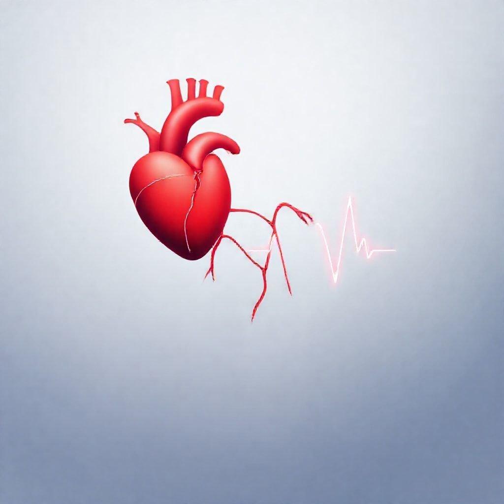 A simple yet striking wallpaper featuring a heart and an ECG line, perfect for those who appreciate the beauty of minimalism.