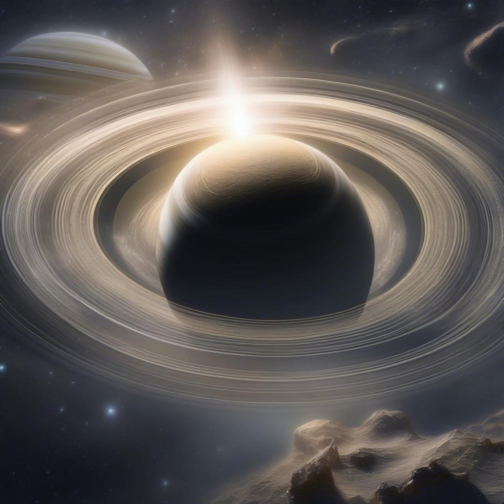 Explore the breathtaking beauty of our solar system with this stunning wallpaper. Dive into the cosmic dance of Saturn's rings, a celestial spectacle that leaves us all in awe.