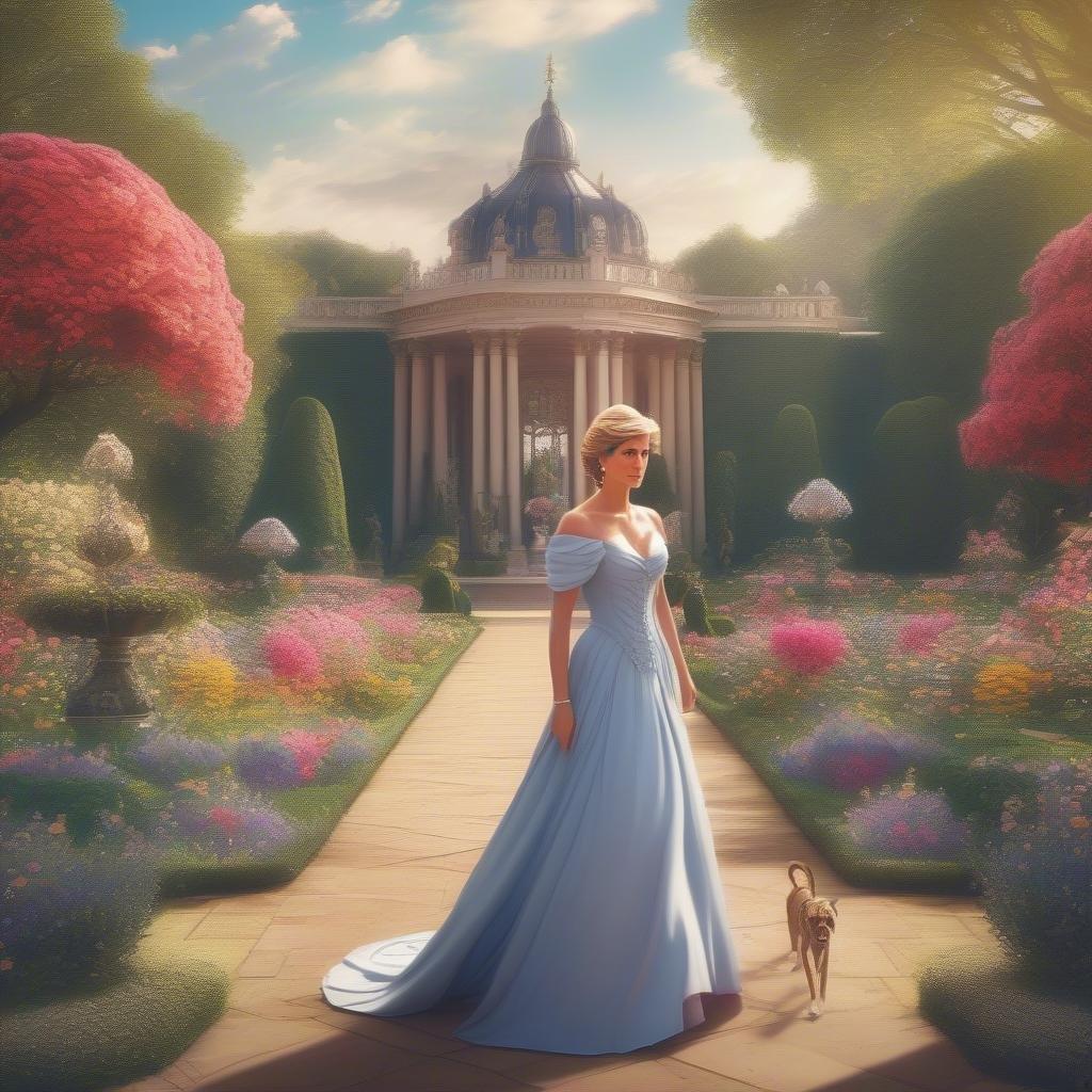 A classic Disney Princess in her iconic ball gown, ready to enchant on your desktop or mobile screen.