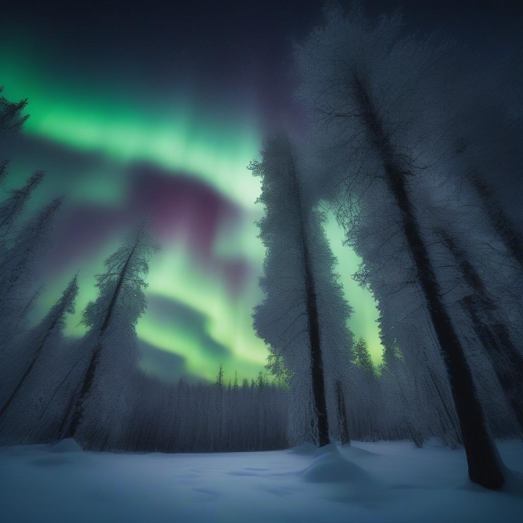 This stunning wallpaper features the breathtaking beauty of the aurora borealis, also known as the northern lights. The vibrant colors and swirling patterns create a mesmerizing display that's perfect for anyone who loves the night sky.