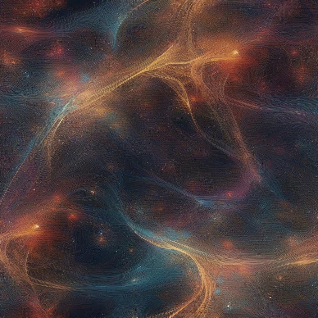 Explore the cosmos in this vibrant digital artwork. A mix of warm and cool tones brings a sense of depth to the galaxy-like patterns swirling across the image, evoking the vastness of space. This piece is perfect for desktop or mobile wallpapers, adding a touch of celestial beauty to your daily view.