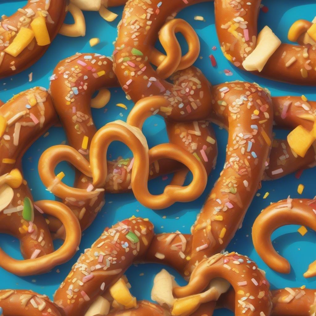 A delightful assortment of pretzel bites, perfectly seasoned with authentic Oktoberfest flavors. Dive into the hearty taste of German festival traditions.