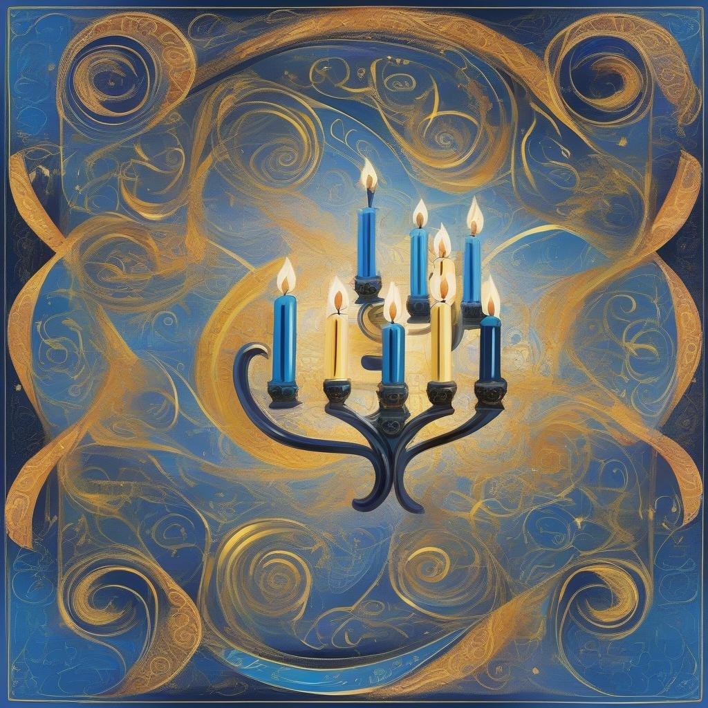 Celebrate the Festival of Lights with this beautiful Hanukkah wallpaper featuring a menorah with lit candles. The warm glow of the candles creates a cozy and inviting atmosphere, perfect for the holiday season.