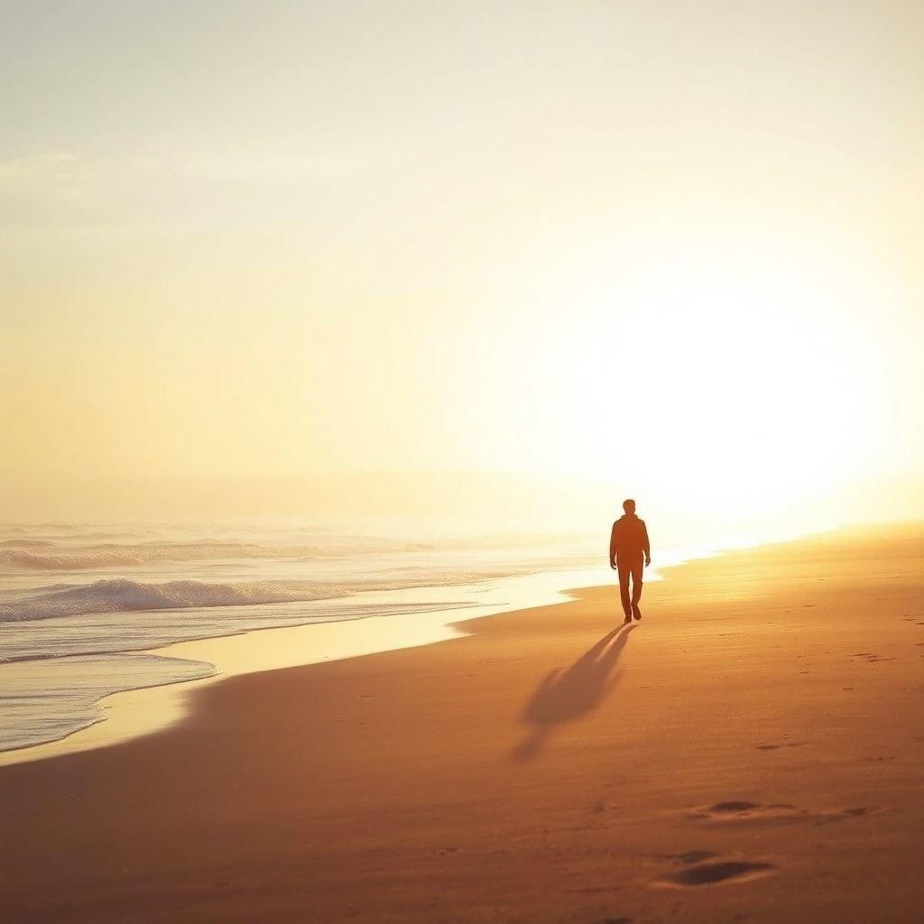 This stunning image captures the breathtaking beauty of a sunset over the ocean, creating a peaceful and calming atmosphere.