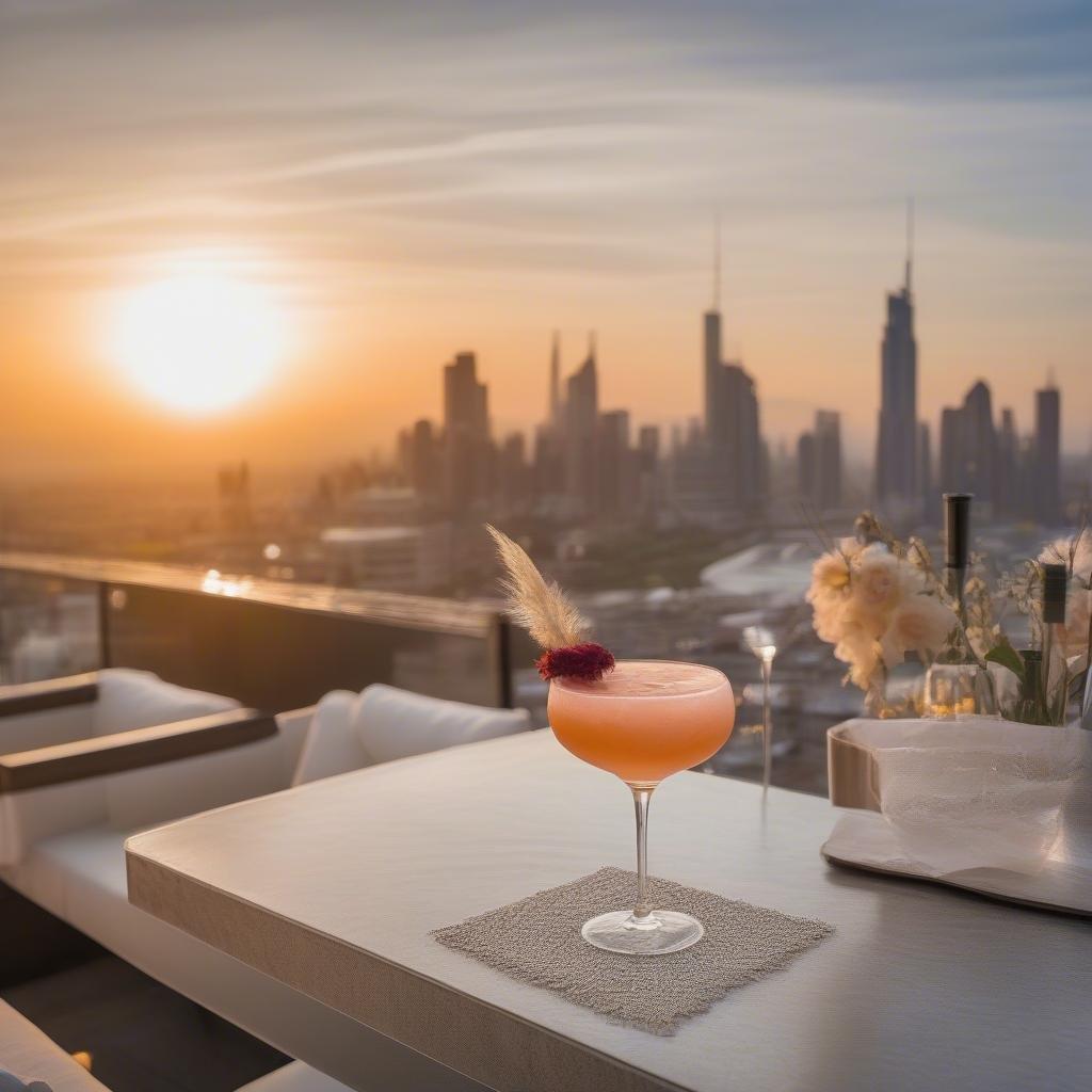 Sipping on a refreshing cocktail while taking in the breathtaking view of the city skyline at sunset is the perfect way to unwind after a long day. The vibrant colors of the drink and the sky complement each other beautifully, making for a truly Instagram-worthy moment. Whether you're a foodie or just looking for a unique spot to grab a drink, this rooftop bar is a must-visit destination.