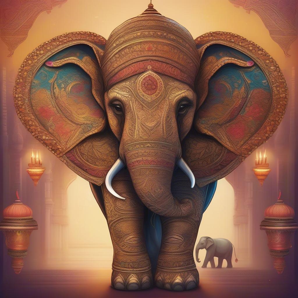 Celebrate the festival of lights with this stunning elephant wallpaper, perfect for adding a touch of Diwali magic to your desktop or mobile device.