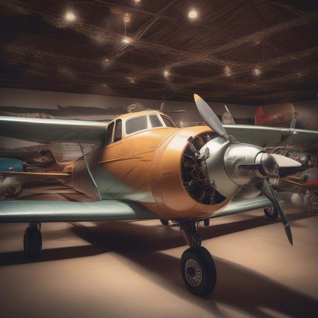 This wallpaper features the classic elegance of an antique airplane, perfect for any desktop or mobile device. It's a nostalgic reminder of early aviation and makes a great backdrop for personalizing your electronic devices.