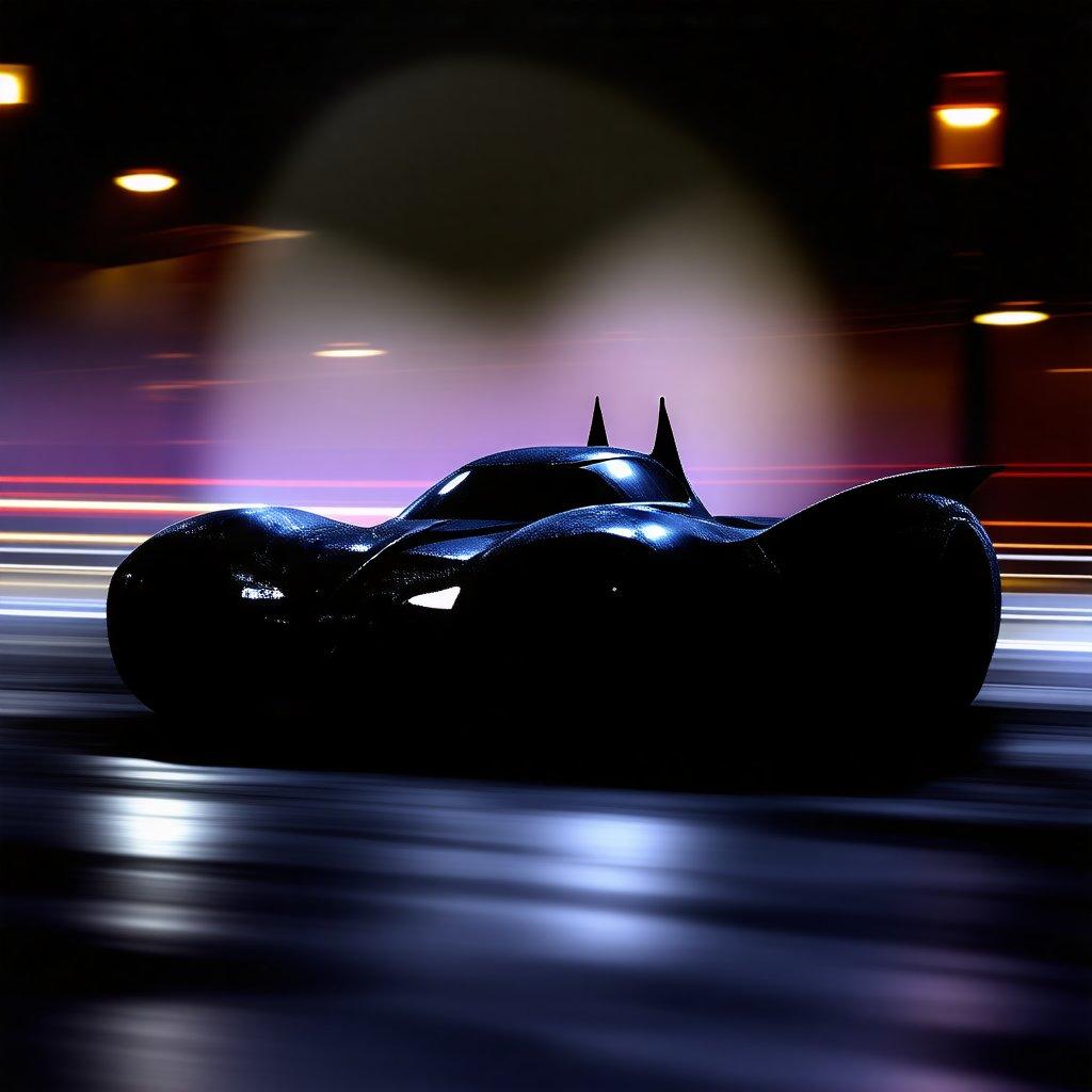 This image is a wallpaper of Batman's Batmobile from the 2022 film 'The Batman'. The Batmobile is a sleek and powerful vehicle that is a symbol of Batman's wealth and technology.