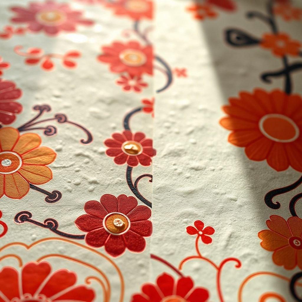 Add a touch of nature to your digital space with this vivid floral wallpaper. Perfect for desktop or mobile, this design features a stylized pattern of orange and yellow flowers against a warm beige background, ideal for those who love to brighten up their screens.