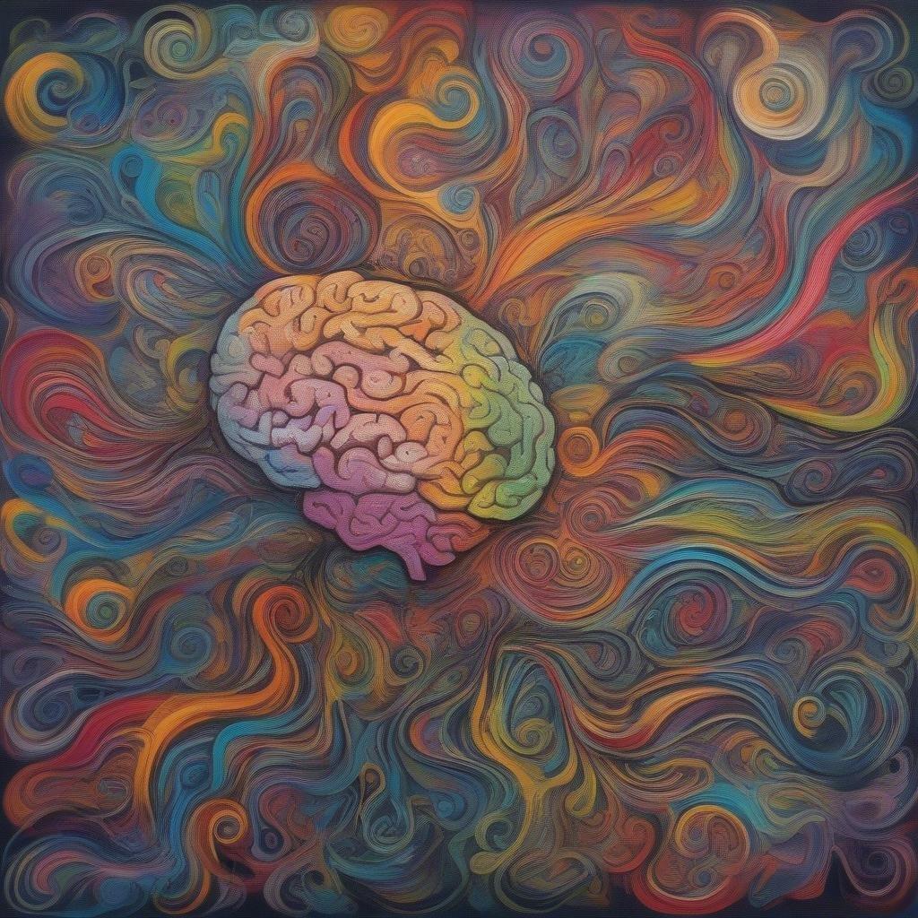 A dynamic backdrop featuring a colorful brain at the center, set against a whirlwind of swirling psychedelic patterns. This wallpaper is perfect for students and teachers alike to inspire creativity and focus during the school year.