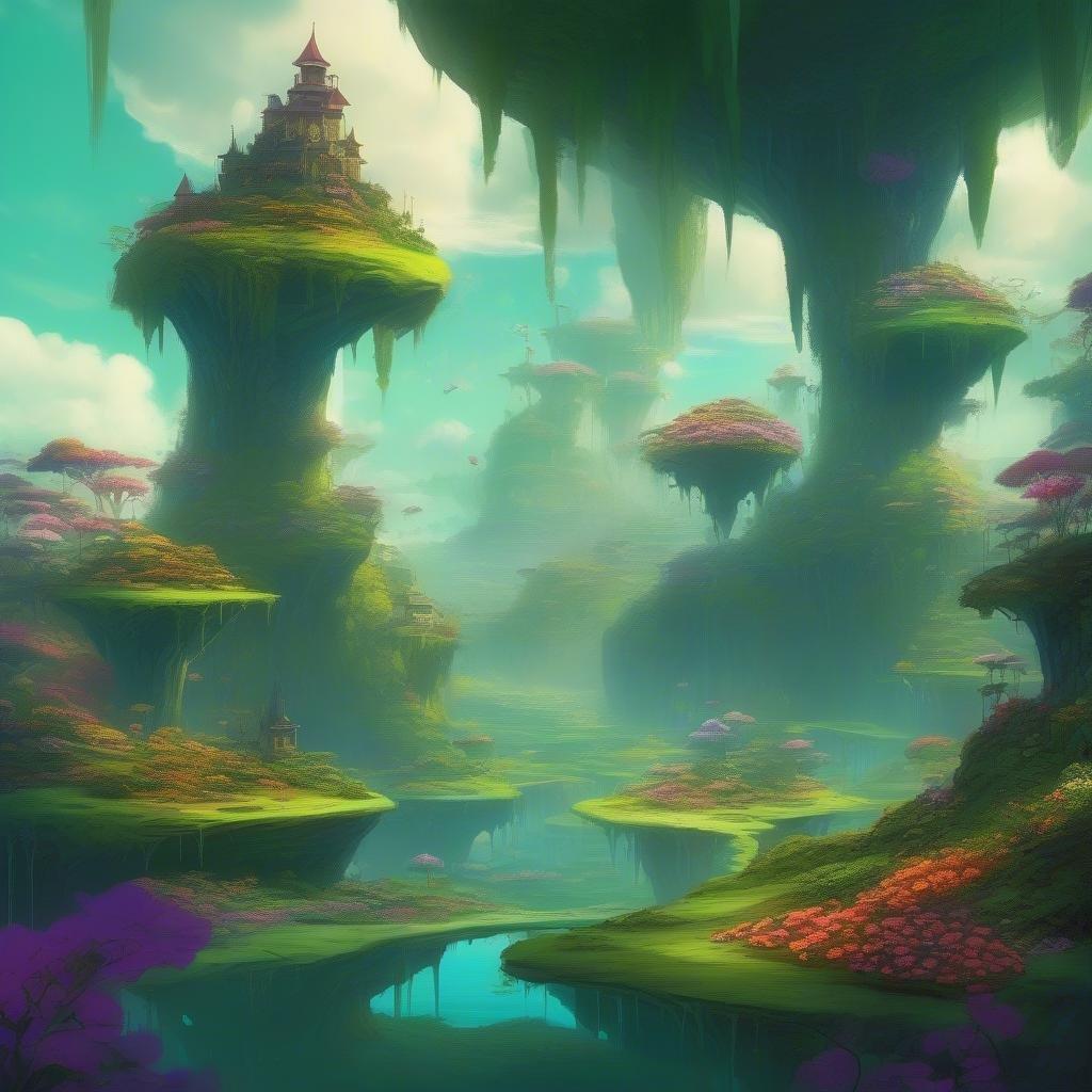 This stunning 3D fantasy landscape wallpaper is perfect for anyone who loves adventure and exploration. The vibrant colors and intricate details will transport you to a world of wonder and magic.