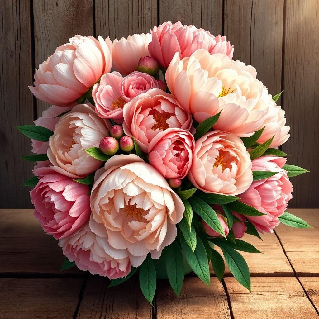 Add a touch of elegance to your space with this beautiful bouquet of pink flowers. Perfect for any room, this stunning arrangement is sure to brighten up your day.