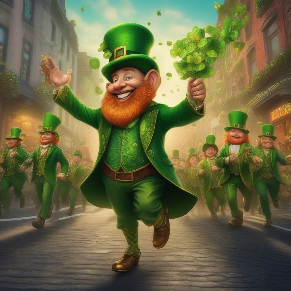 Join the festive celebrations with our beloved leprechaun! This wallpaper brings joy and colorful spirits to your device for this special occasion.