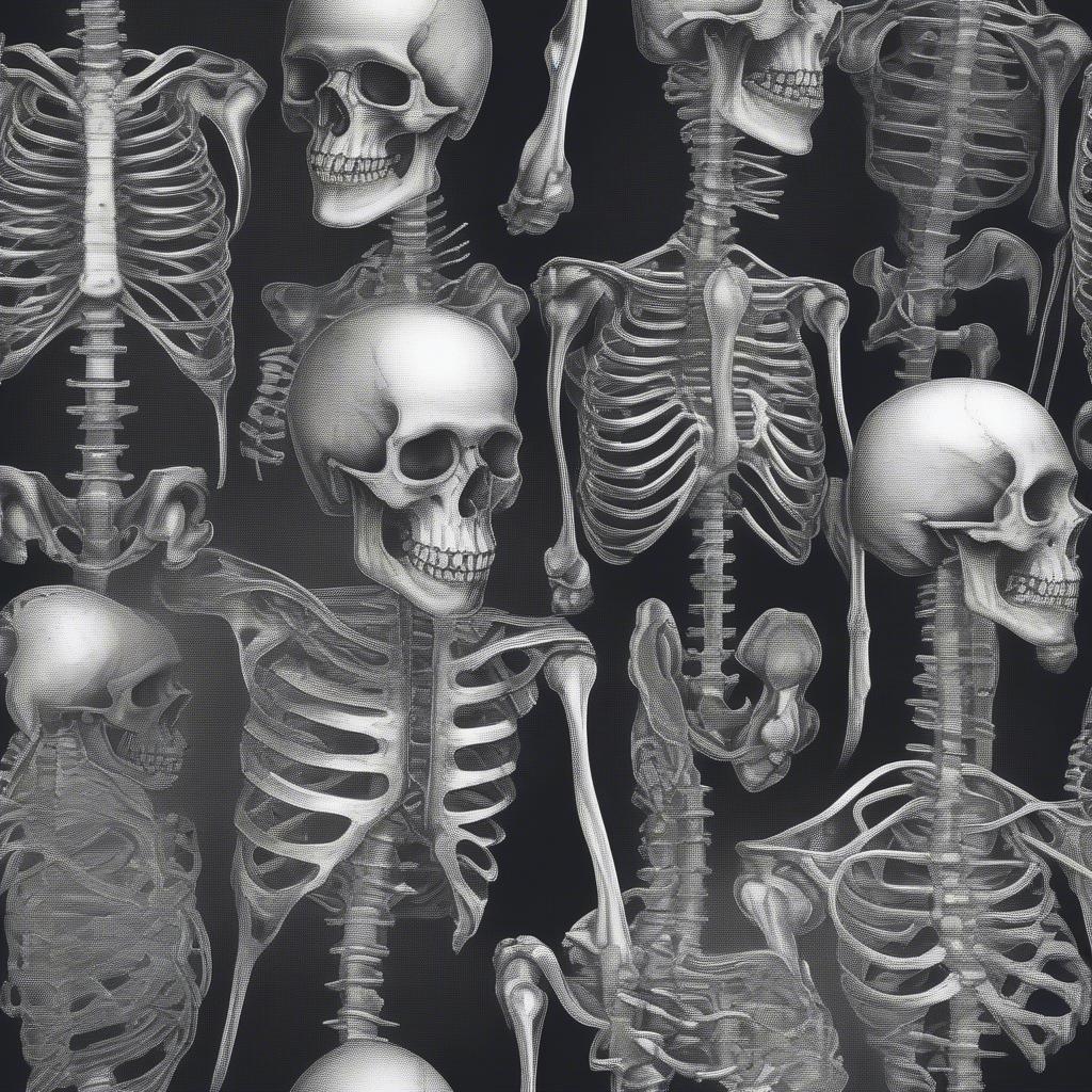 Add a touch of spooky charm to your desktop or mobile with this skeleton wallpaper. Perfect for Halloween enthusiasts or those who appreciate macabre aesthetics.