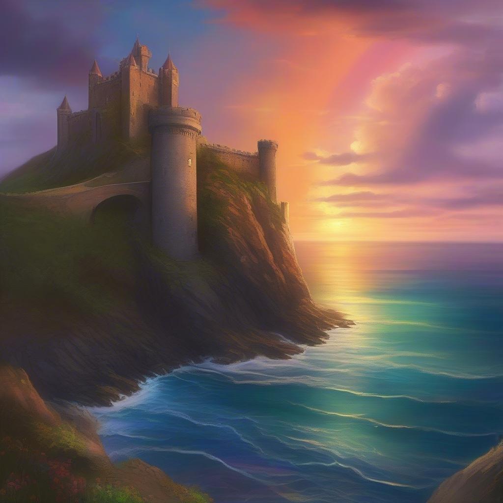 Step into a fantasy world where medieval castles meet the mysticism of Ireland's coastline. This wallpaper is perfect for anyone who loves the charm and magic of St. Patrick's Day.