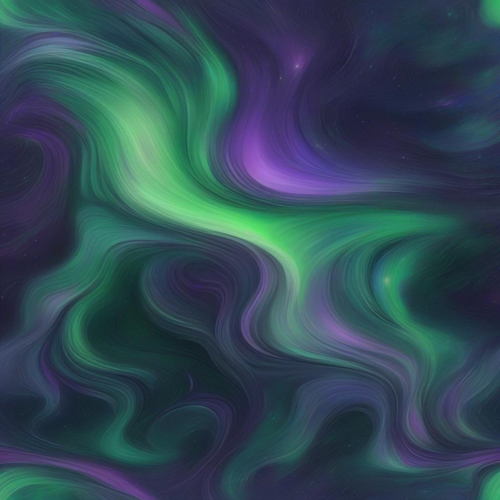 This captivating wallpaper features a stunning array of swirling patterns in shades of green, purple, and black, creating a dynamic and energetic visual experience.