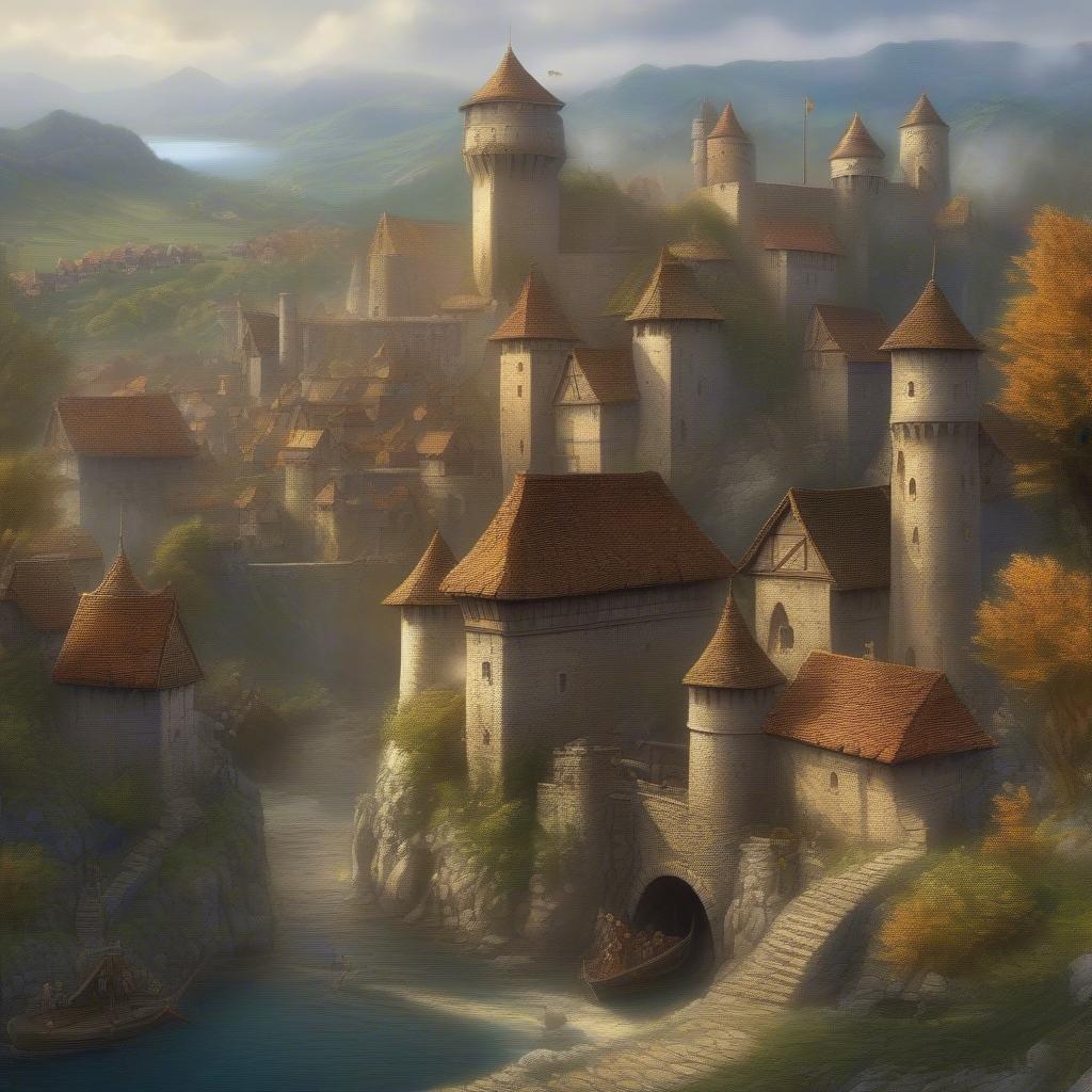 Immerse yourself in the world of fantasy with this stunning castle wallpaper, perfect for gamers and fans of medieval architecture.