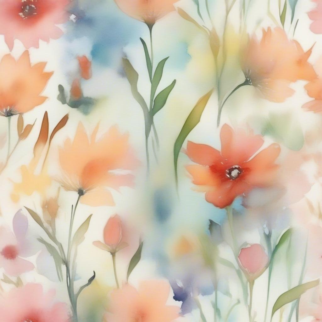 Add a touch of elegance to your space with this beautiful watercolor floral wallpaper, perfect for creating a calming and sophisticated atmosphere.