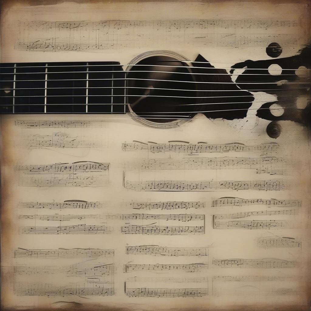 Feel the rhythm with this beautiful guitar music wallpaper. A melody waiting to be played, a serene background that speaks of musical passion.