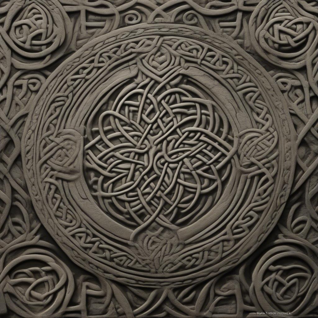 This stunning Celtic knotwork design is a beautiful representation of ancient Celtic art. The intricate patterns and interlacing lines create a visually striking and symbolic representation of Celtic heritage.