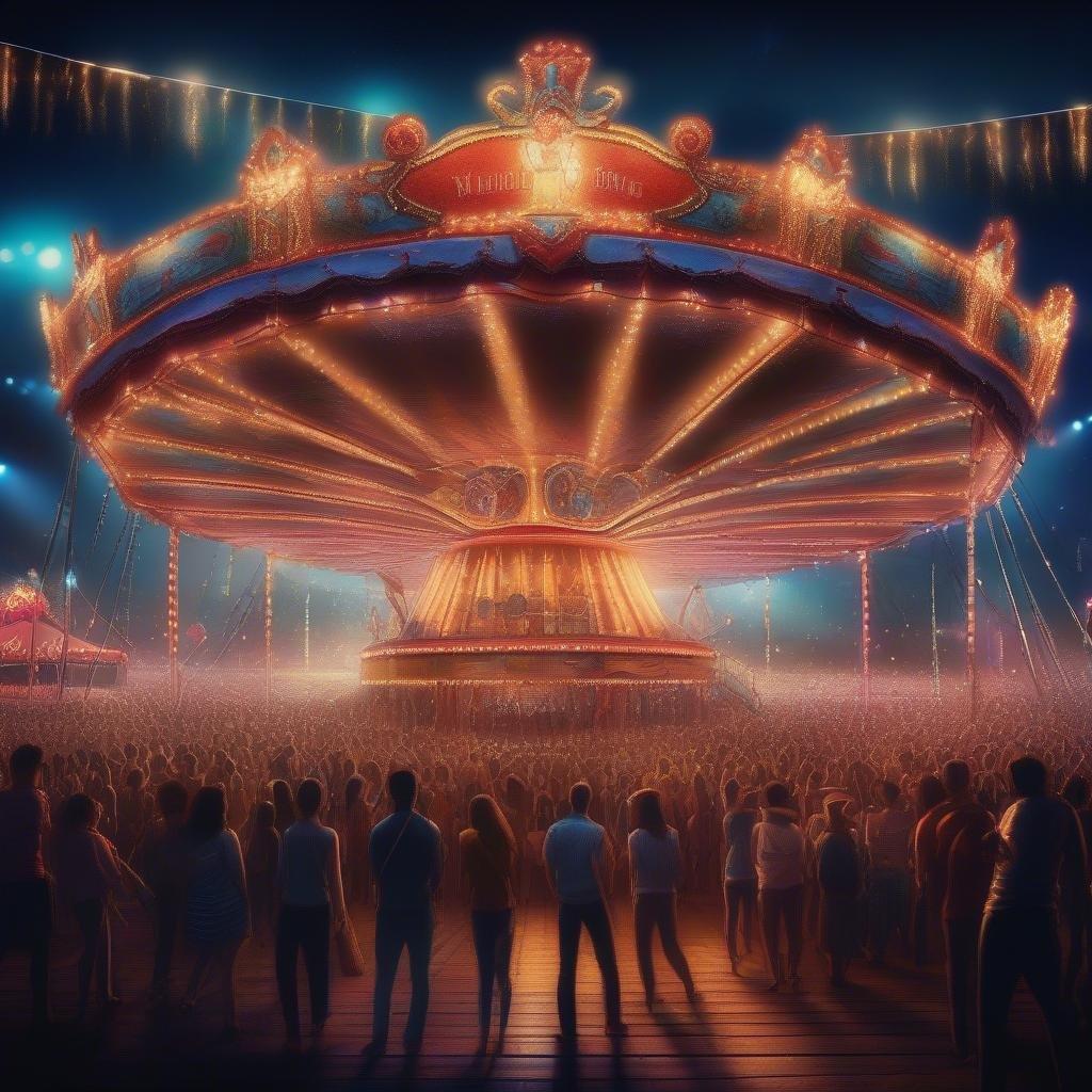 Step right up and experience the magic of the carnival with this vibrant wallpaper. The colorful lights and lively atmosphere will transport you to a world of excitement and wonder.