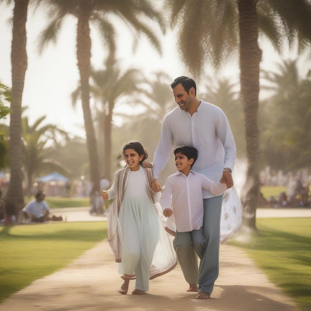 A heartwarming scene of a family enjoying quality time together during Ramadan, surrounded by the warmth and love of the season.